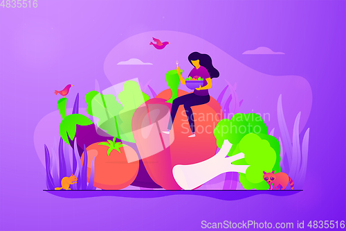 Image of Vegetarianism concept vector illustration.