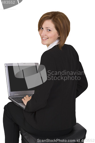 Image of Businesswoman with laptop