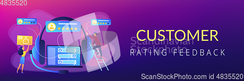 Image of Customer feedback concept banner header.