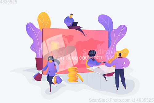 Image of Credit card vector creative concept illustration.