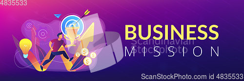 Image of Business mission concept banner header.