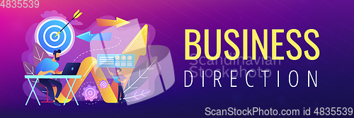 Image of Business direction concept banner header.