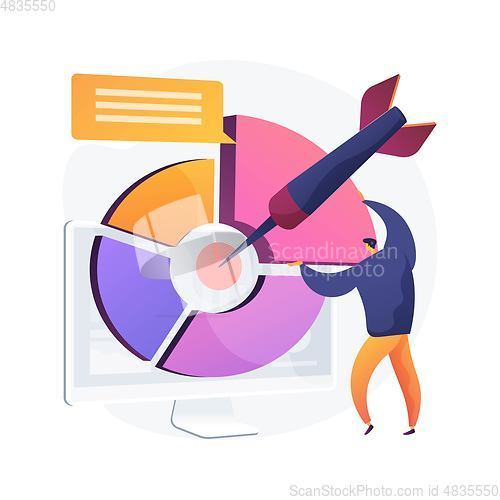 Image of Targeted marketing report, business presentation vector concept metaphor.