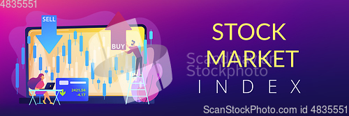 Image of Stock market concept banner header.