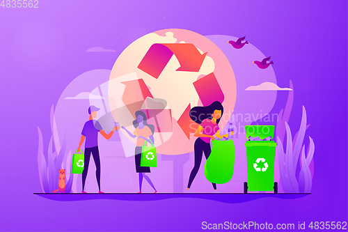 Image of Waste-free, zero waste technology concept vector illustration.