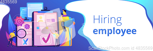 Image of Hiring employee concept banner header.