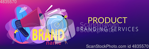 Image of Brand name concept banner header.