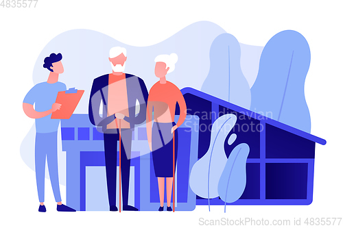 Image of Nursing home concept vector illustration.