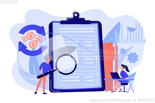 Image of Cash flow statement concept vector illustration.