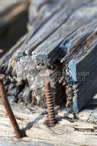 Image of part of the old wooden benches