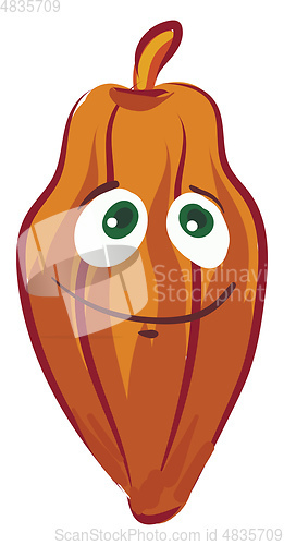 Image of Smiling cacao vector or color illustration