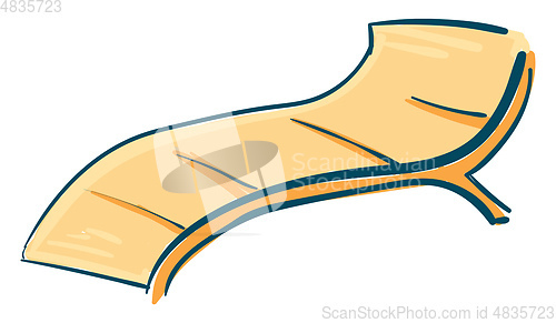 Image of Yellow sunbed illustration vector on white background 