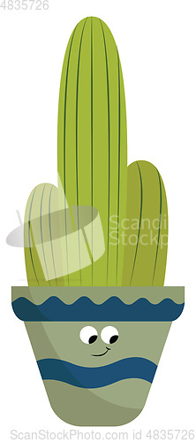 Image of A group of cactuses vector or color illustration