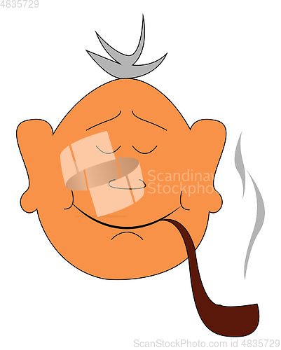 Image of Smoking man illustration vector on white background 