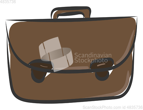 Image of A paper suitcase vector or color illustration