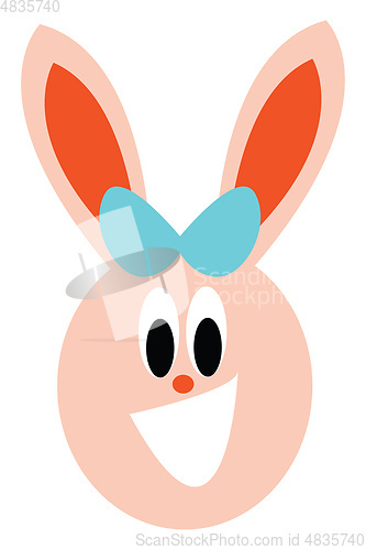 Image of Girl bunny vector or color illustration