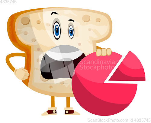Image of Statistic Bread illustration vector on white background