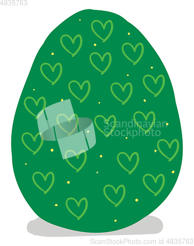 Image of Green Easter eggs vector or color illustration