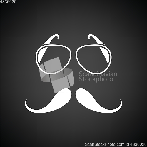 Image of Glasses and mustache icon