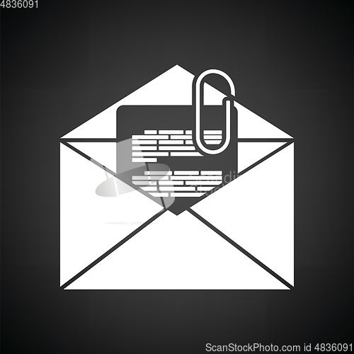 Image of Mail with attachment icon