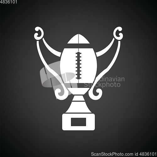 Image of American football trophy cup icon