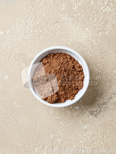 Image of bowl of cocoa powder