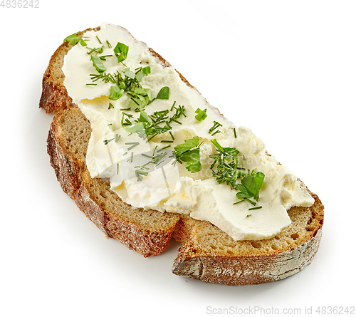 Image of breakfast sandwich with cream cheese