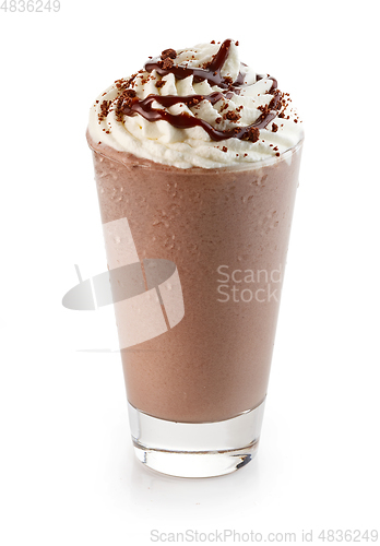 Image of glass of chocolate milkshake