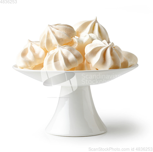 Image of meringue cookies on cake stand