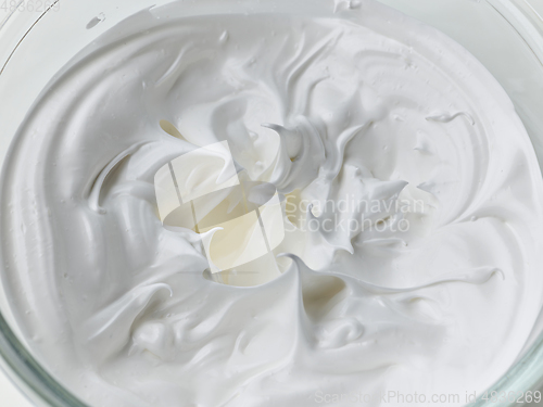 Image of bowl of whipped egg whites cream