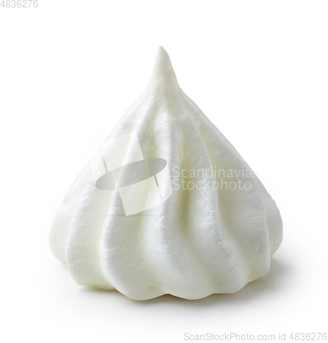 Image of meringue cookie on white background