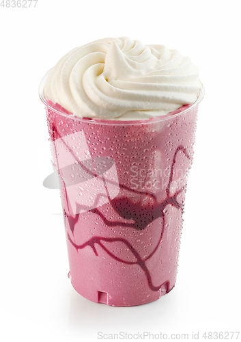 Image of cherry milk shake with whipped cream