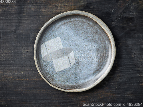 Image of empty grey ceramic plate