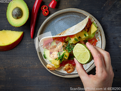 Image of process of making tacos