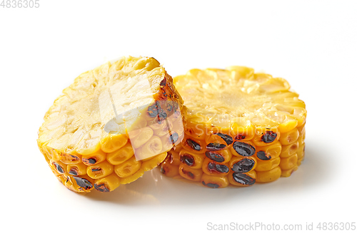 Image of sliced grilled sweet corn