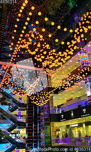 Image of Futuristic design of the atrium in the shopping center European 