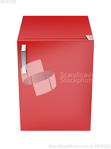Image of Red small refrigerator
