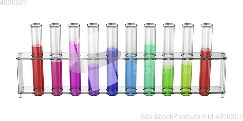 Image of Test tubes with colorful liquids