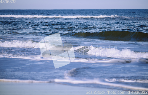 Image of Rough water and waves in Atlantic Ocean. Florida, USA