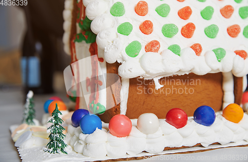 Image of Christmas Gingerbread house on the table