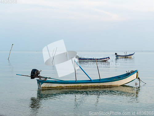 Image of Boats at dawn in Surat Thani, Thailand