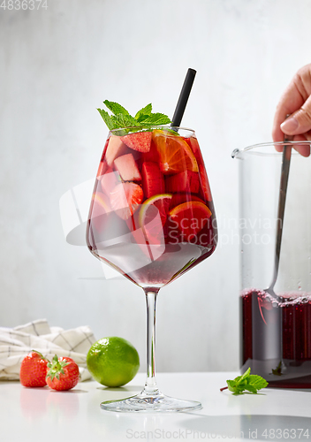 Image of glass of red sangria