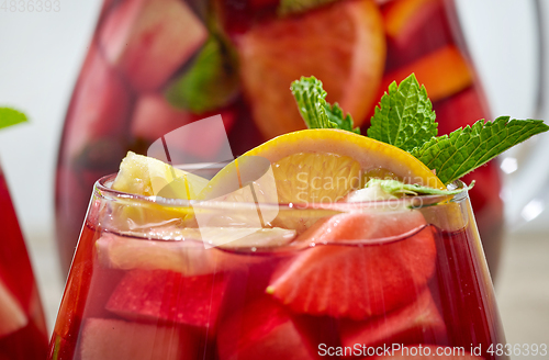 Image of close up of red sangria 