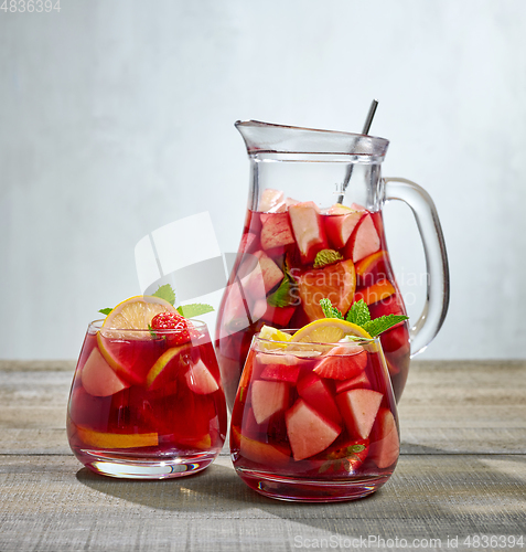 Image of jug and glasses of sangria