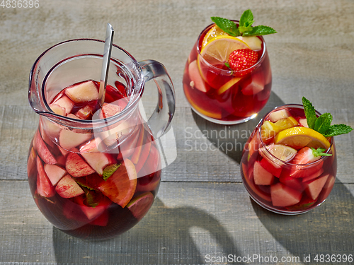 Image of jug and glasses of sangria