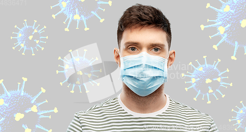 Image of young man in protective medical mask