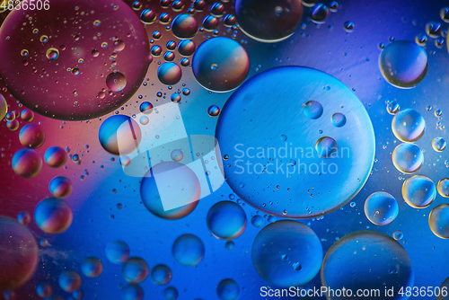 Image of Multicolored abstract defocused background picture made with oil, water and soap