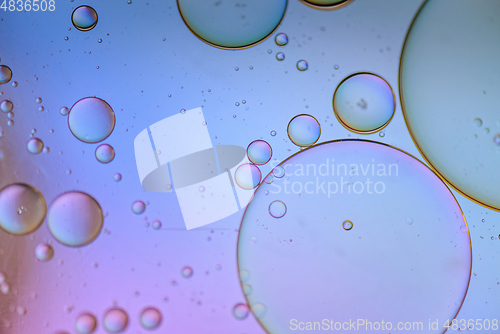 Image of Multicolored abstract background picture made with oil, water and soap