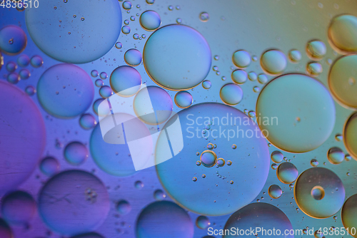 Image of Multicolored abstract background picture made with oil, water and soap