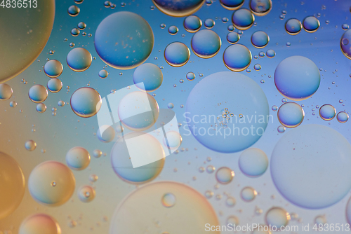 Image of Multicolored abstract background picture made with oil, water and soap